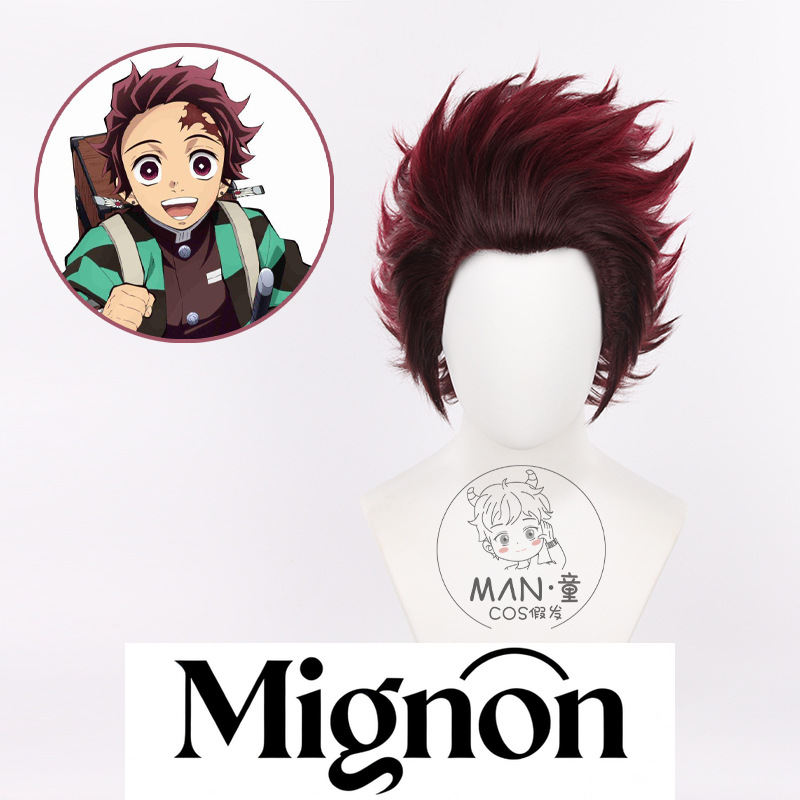 Anime Cosplay Tanjiro - Demon Slayer Tanjiro Kamado Cosplay Peruk