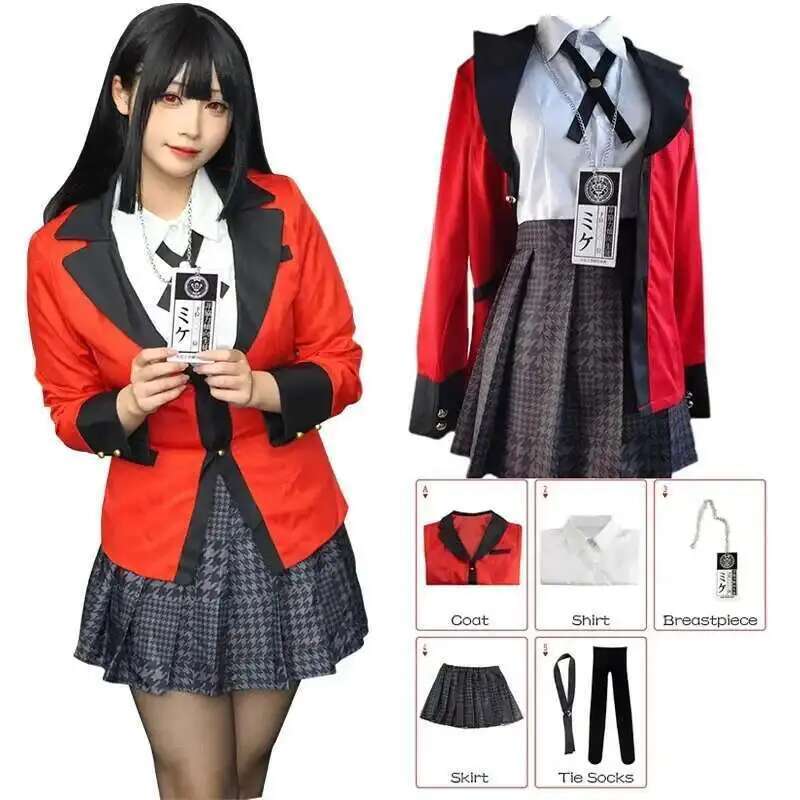Anime Cosplay Girlfriend - Anime Kakegurui Jabami Yumeko Cosplay Kostüm