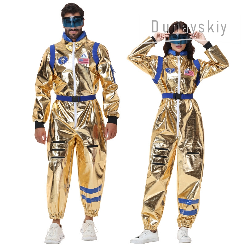 Parlak Metalik Altın Astronot  - Anime Cosplay For Couples incelemesi ve fiyatı