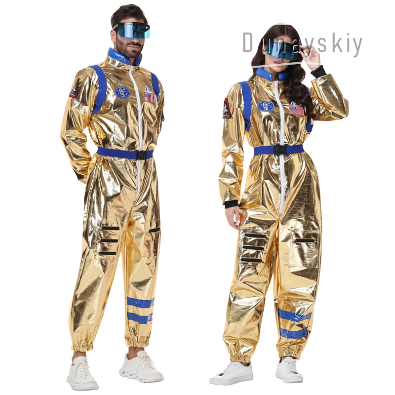Parlak Metalik Altın Astronot  - Anime Cosplay For Couples incelemesi ve fiyatı