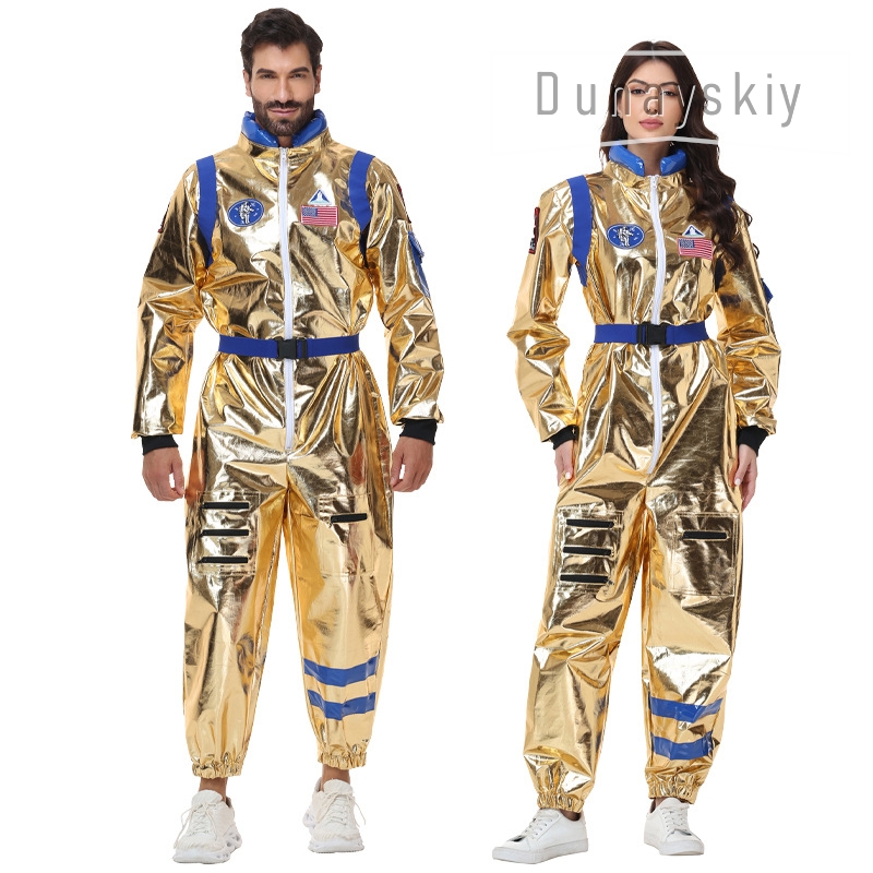 Parlak Metalik Altın Astronot  - Anime Cosplay For Couples incelemesi ve fiyatı