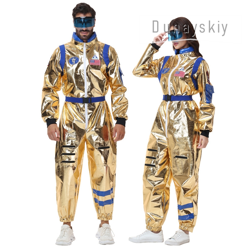 Parlak Metalik Altın Astronot  - Anime Cosplay For Couples incelemesi ve fiyatı