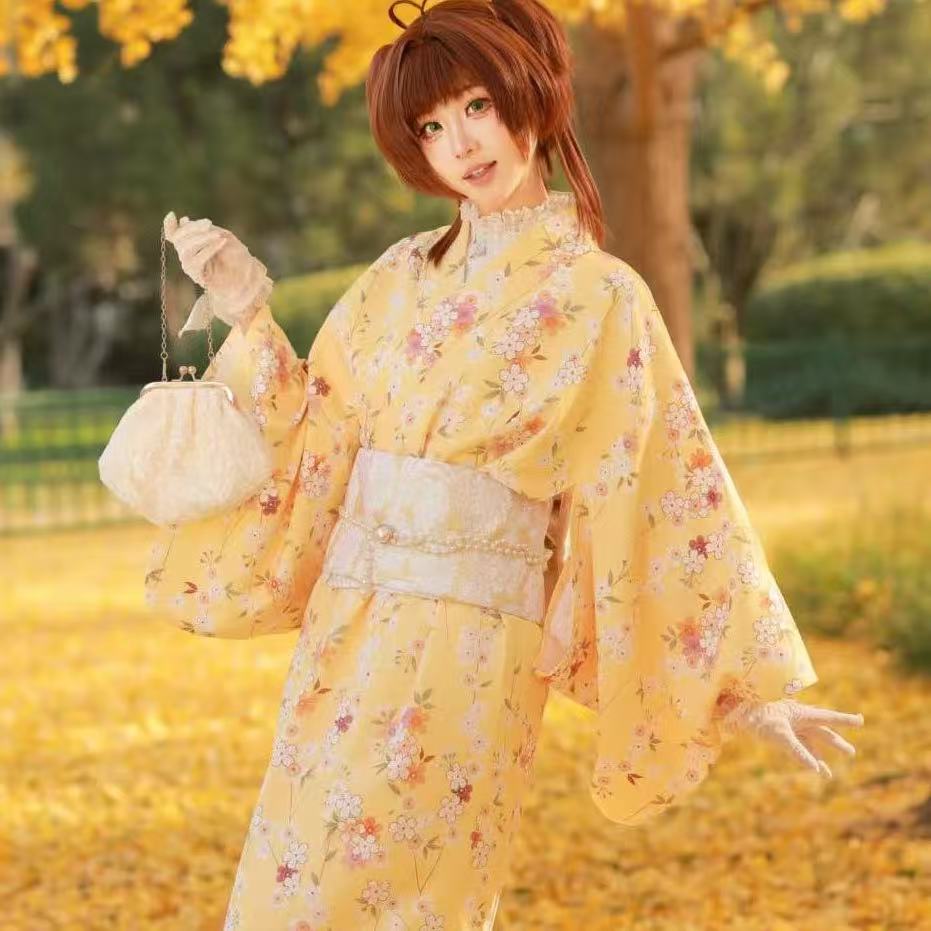 Sevimli Sarı Kimono Kızlar Jap - Asian Cosplay Anime incelemesi ve fiyatı